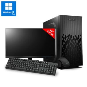 Pc Completo Oficina POWERPRO i101F GTX165 -Intel i3 10100F-DDR4 16GB-SSD 1TB-GTX1650-Monitor 24"&Perif - Windows 11 Pro